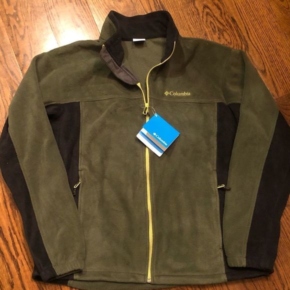 COLUMBIA Men's Olive Green Black Full Zipper Jacket NWT Sz XL - Picture 4 of 10